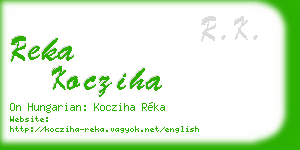 reka kocziha business card